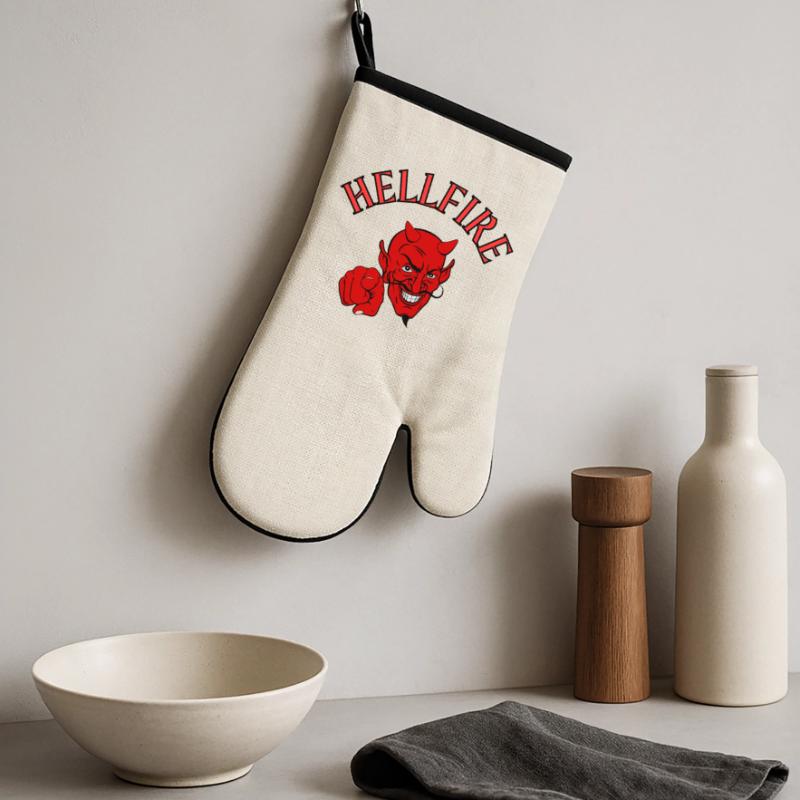 Devil, Satan, Devil, Hellfire Oven glove with rubber coating