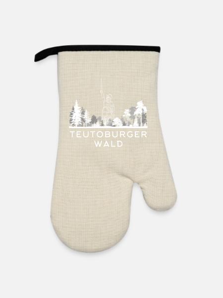 Teutoburger Wald - Ofenhandschuh mit Gummibeschichtung - Leinen/Schwarz