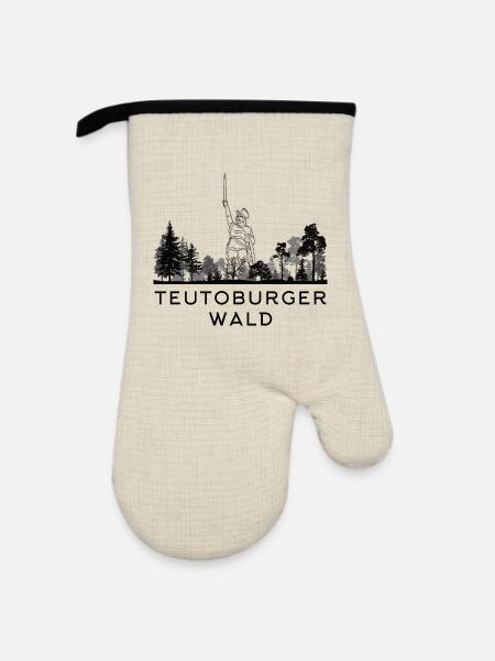 Teutoburger Wald - Ofenhandschuh mit Gummibeschichtung - Leinen/Schwarz 