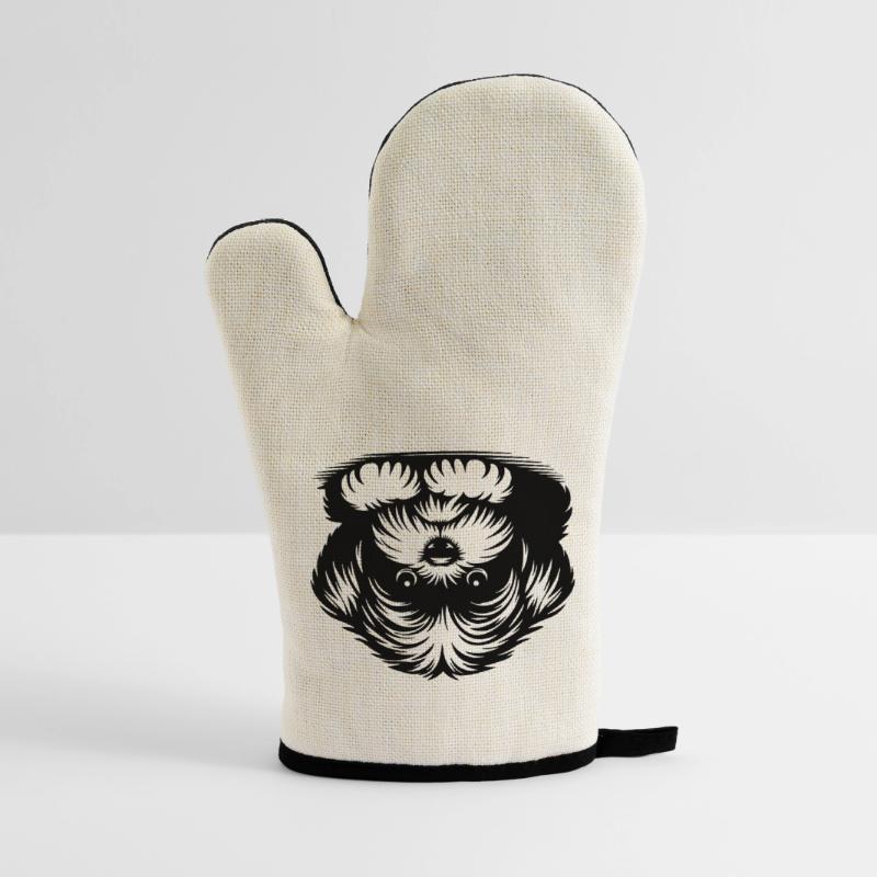 Shih Tzu Head with Paws Oven glove with rubber coating