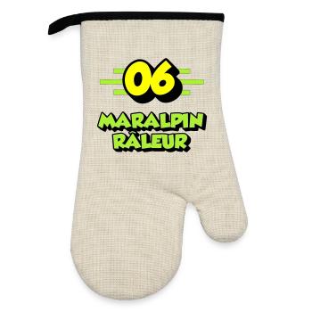 Maralpin beschwert sich - Ofenhandschuh mit Gummibeschichtung - Leinen/Schwarz  - Vorne