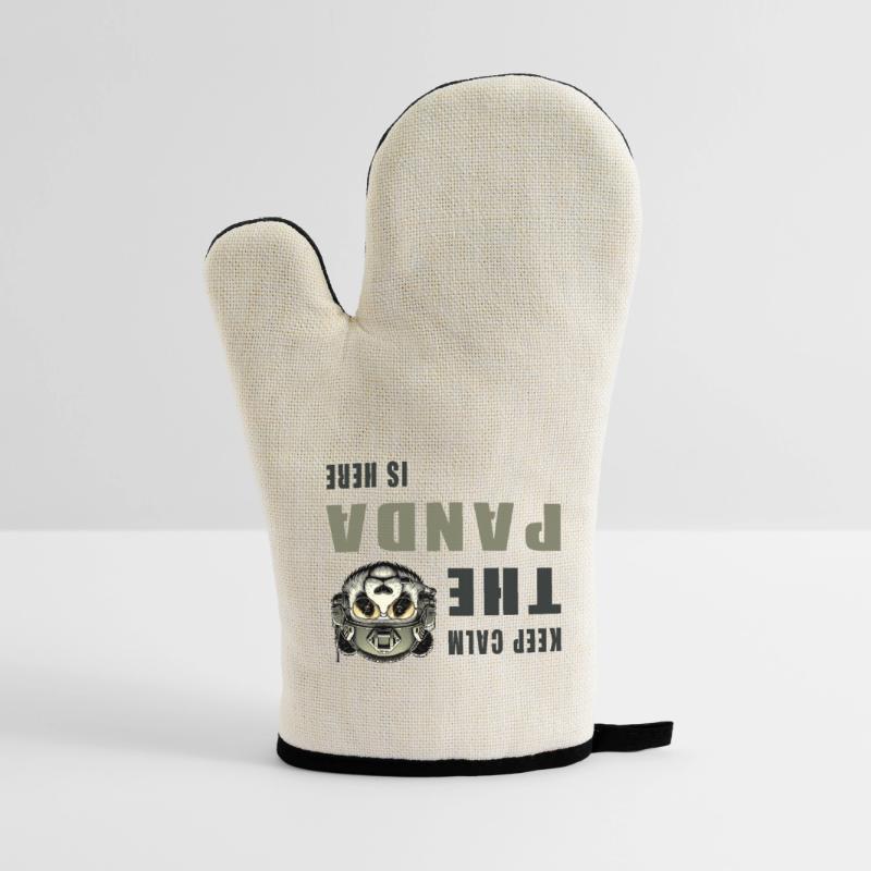 Tactical Panda – Keep Calm Oven glove with rubber coating