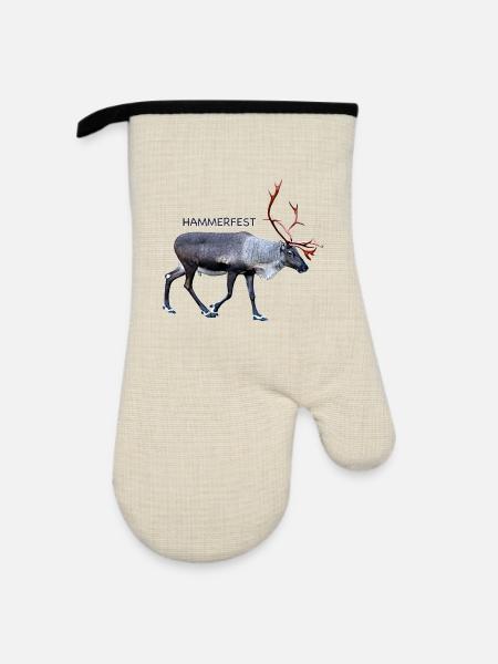 HAMMERFEST - Ofenhandschuh mit Gummibeschichtung - Leinen/Schwarz