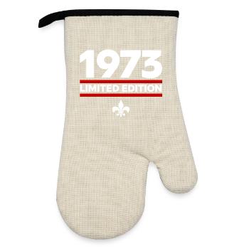 1973 Limited Edition - Oven glove with rubber coating - linen/black  - Front