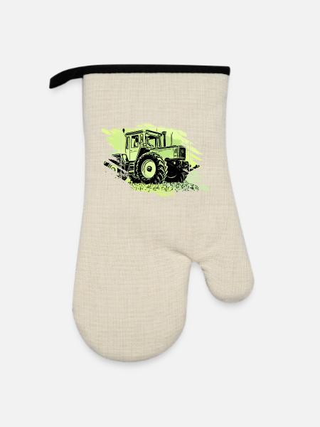 MB trac 1300 turbo - Ofenhandschuh mit Gummibeschichtung - Leinen/Schwarz 