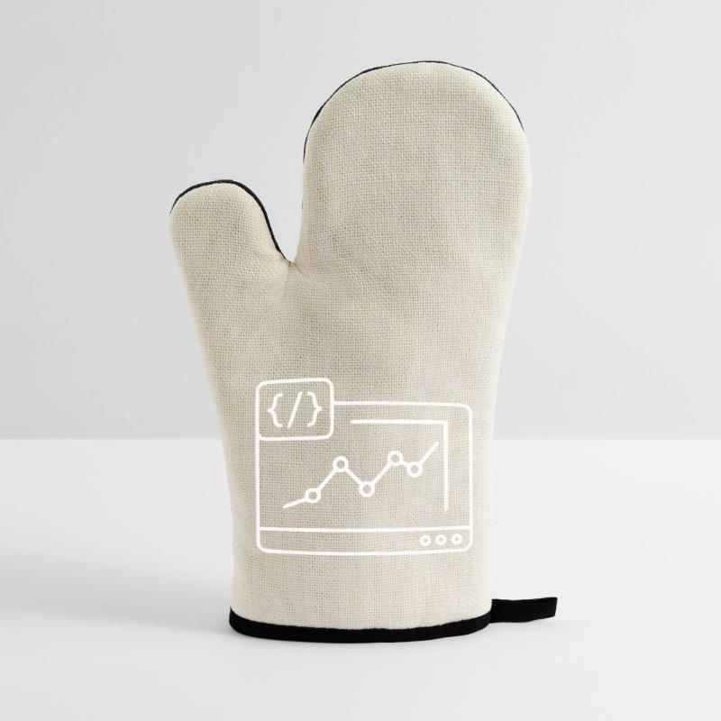 Web Analysis Chart Coding Browser Vector Oven glove with rubber coating