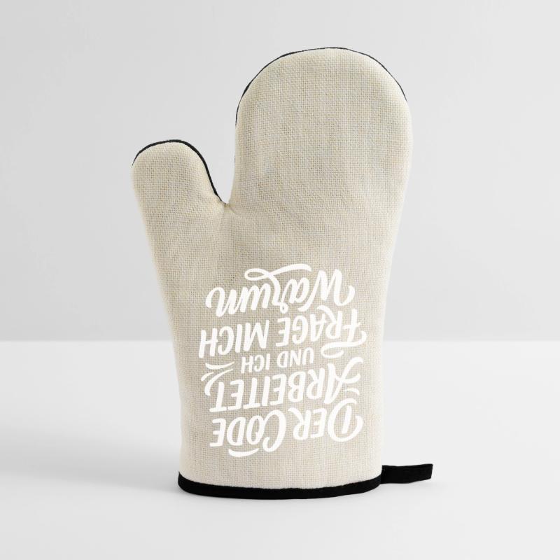 Coder arbeitet Spruch Humor Programmierer Ofenhandschuh mit Gummibeschichtung