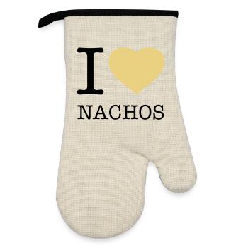 I LOVE NACHOS - Gant de cuisine avec revêtement en caoutchouc - lin/noir  - Devant