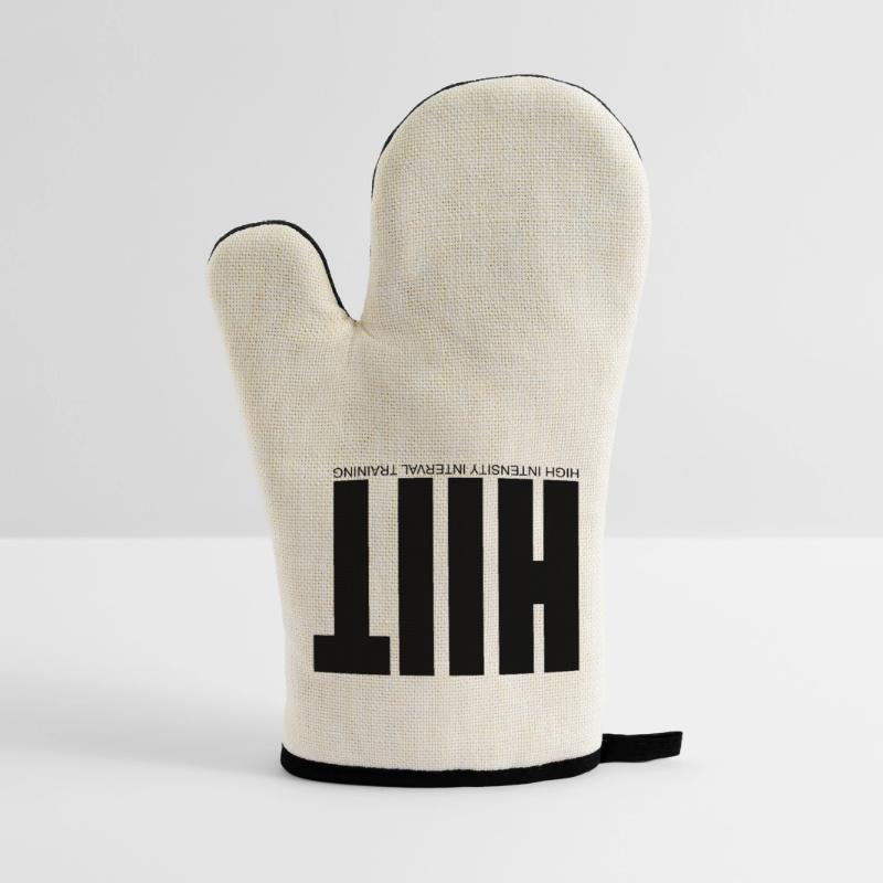 Camicia HIIT (High Intensity Interval Training) Guanto da forno con rivestimento in gomma