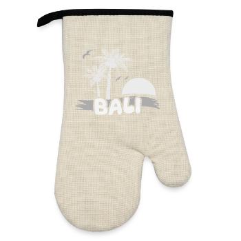 Bali comme jour férié - Gant de cuisine avec revêtement en caoutchouc - lin/noir  - Devant