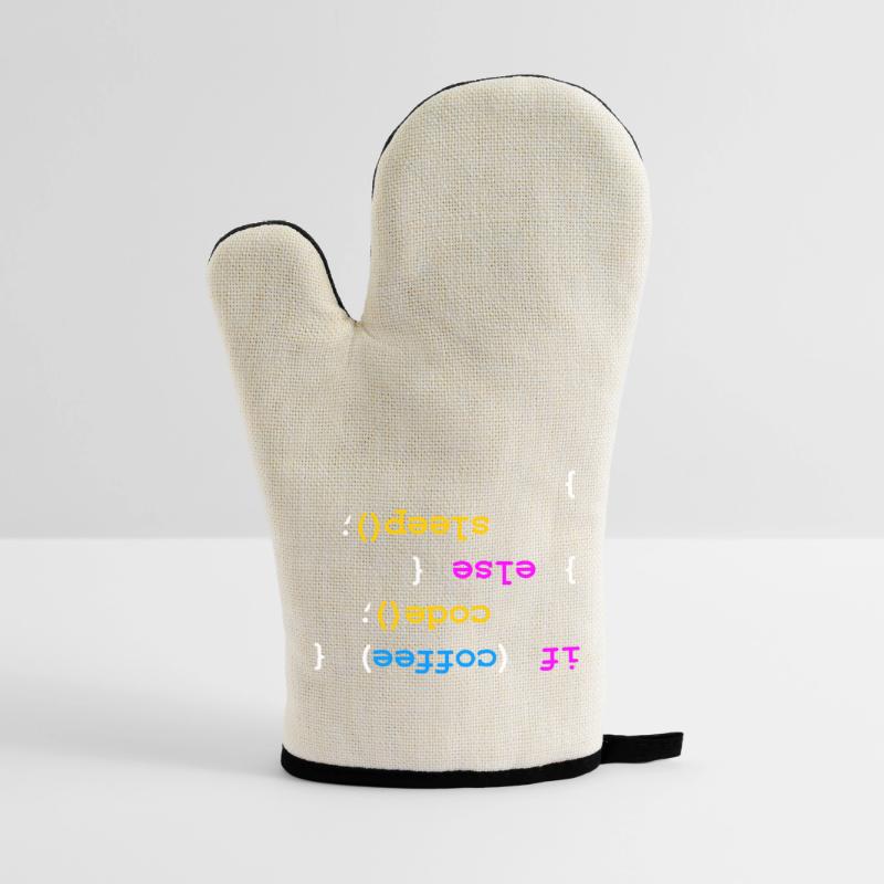 No Coffee No Code Programmer Computer Scientist Oven glove with rubber coating
