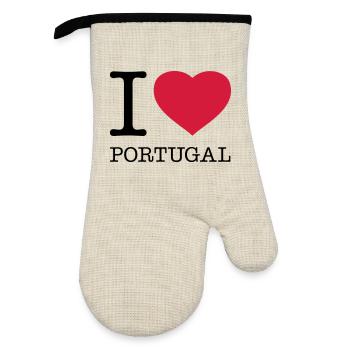 I LOVE PORTUGAL - Gant de cuisine avec revêtement en caoutchouc - lin/noir  - Devant