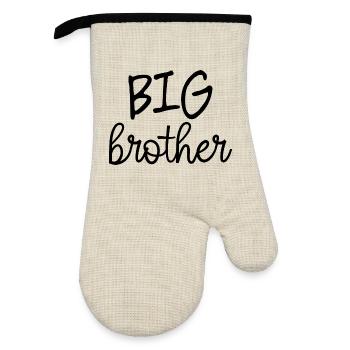 Big brother - Oven glove with rubber coating - linen/black  - Front