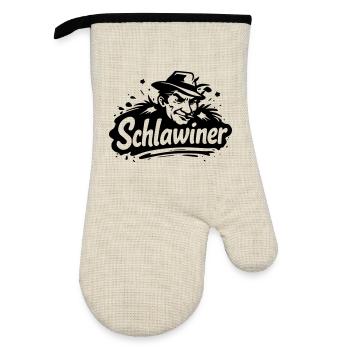 Schlawiner - Gant de cuisine avec revêtement en caoutchouc - lin/noir  - Devant