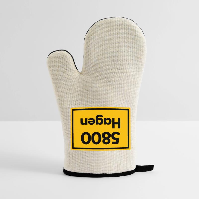 OLD POSTCODE POSTCODE RETRO 5800 HAGEN STOLZ Oven glove with rubber coating