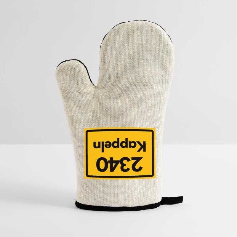 OLD POSTCODE POSTCODE RETRO 2340 KAPPELN BALTIC SEA Oven glove with rubber coating