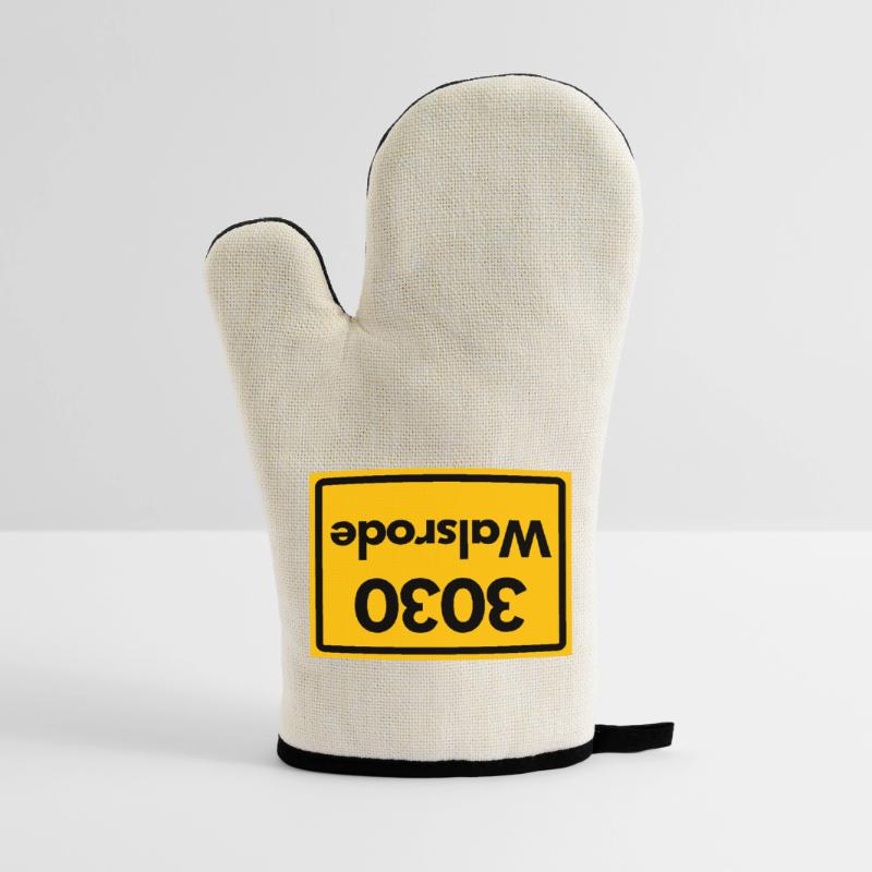 OLD POSTCODE POSTCODE RETRO 3030 WALSRODE VOGELW. Oven glove with rubber coating