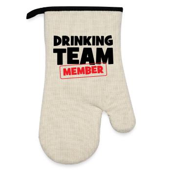 Drinking Team Member / Alcool - Gant de cuisine avec revêtement en caoutchouc - lin/noir  - Devant
