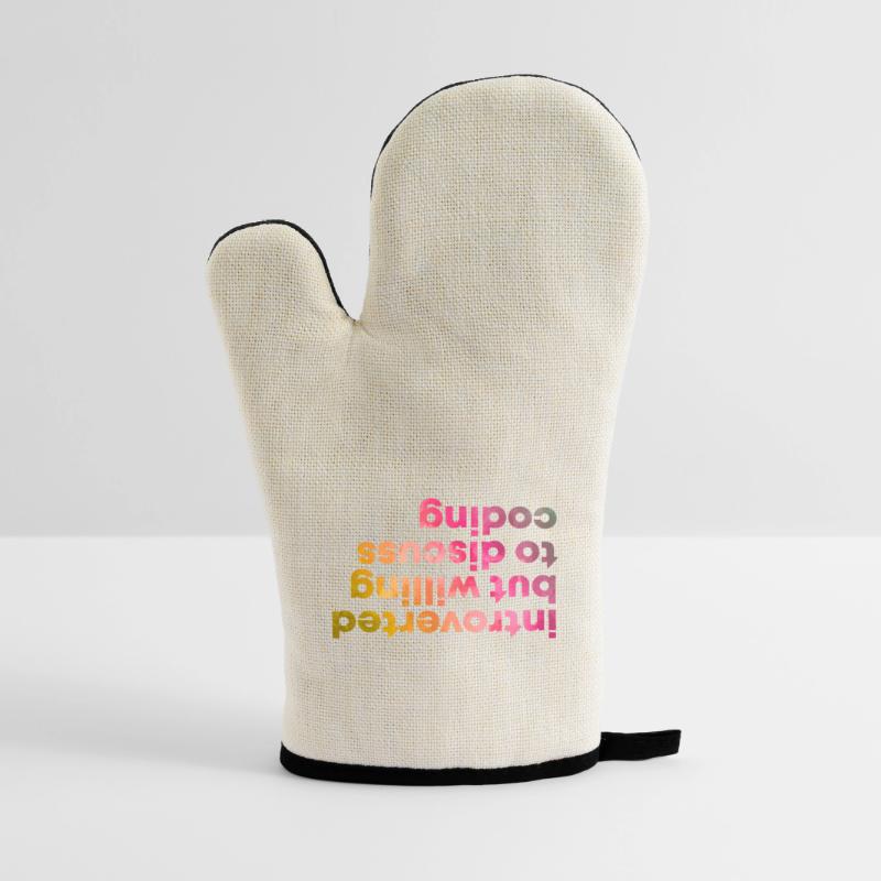 Coding Coding Coding Oven glove with rubber coating