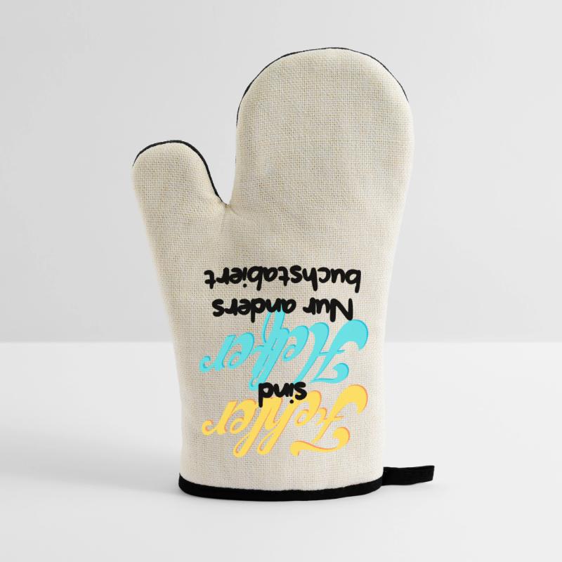 Error Helper Gradient Script Oven glove with rubber coating