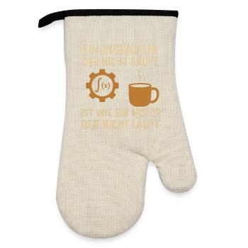 Ingénieur Humour Coffee Engine - Gant de cuisine avec revêtement en caoutchouc - lin/noir  - Devant