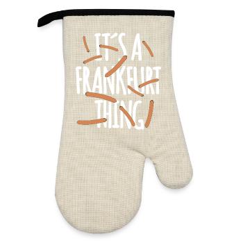 It's a Frankfurt Thing - Ofenhandschuh mit Gummibeschichtung - Leinen/Schwarz  - Vorne