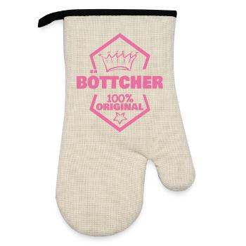 Work Boettcher - Oven glove with rubber coating - linen/black  - Front