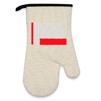 The Worst Thing About Censorship Is Funny Irony - Oven glove with rubber coating - linen/black  - Front