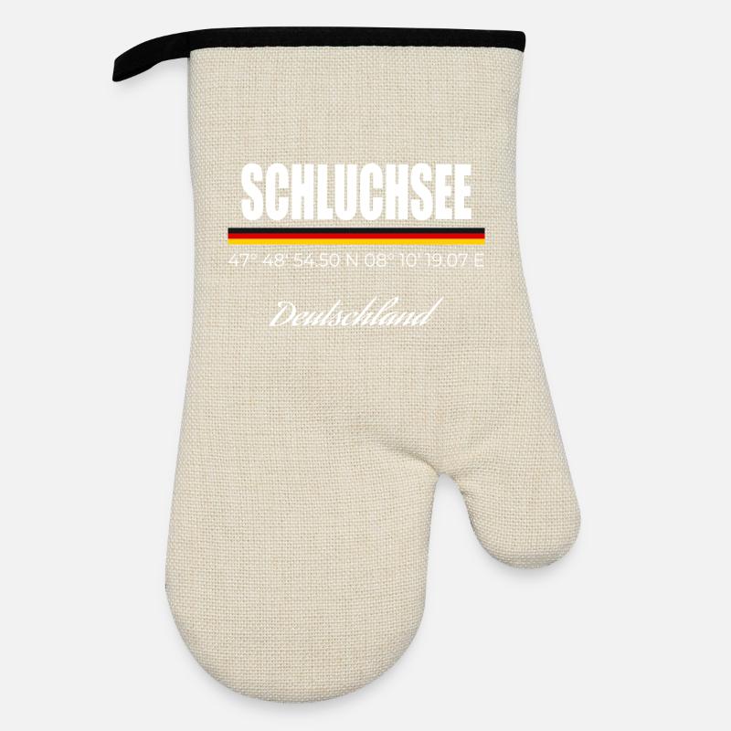 Schluchsee - Ofenhandschuh mit Gummibeschichtung - Leinen/Schwarz 