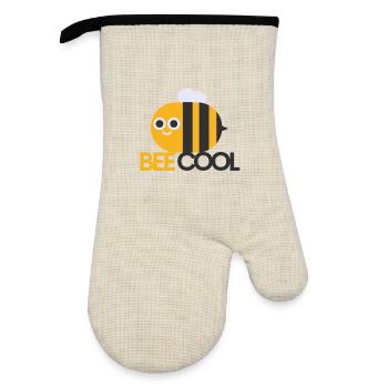 Bee Cool Chef Bee - Gant de cuisine avec revêtement en caoutchouc - lin/noir  - Devant