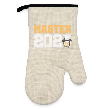 Master 2026 Diplôme - Gant de cuisine avec revêtement en caoutchouc - lin/noir  - Devant
