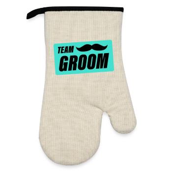 team_groom- - Gant de cuisine avec revêtement en caoutchouc - lin/noir  - Devant