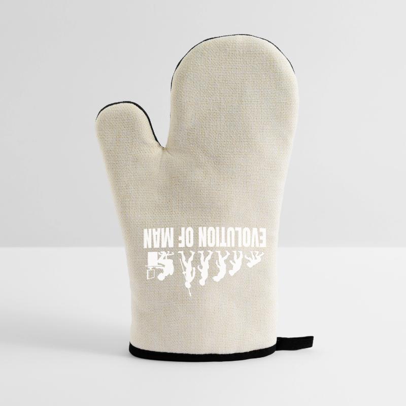 Programmer Computer Freak Evolution Retro Oven glove with rubber coating