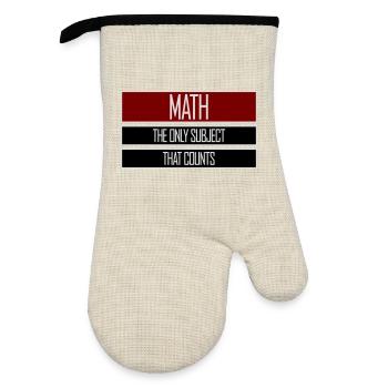 Les mathématiques La seule matière qui compte Nerd Mathe Logo - Gant de cuisine avec revêtement en caoutchouc - lin/noir  - Devant