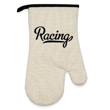 6061912 121984375 racing - Gant de cuisine avec revêtement en caoutchouc - lin/noir  - Devant