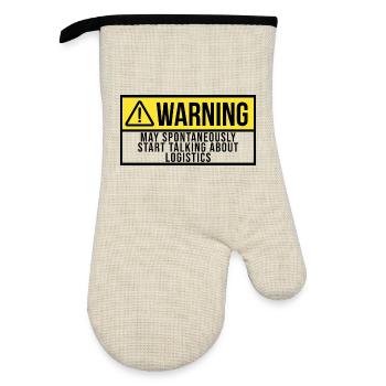 Logistics - Oven glove with rubber coating - linen/black  - Front