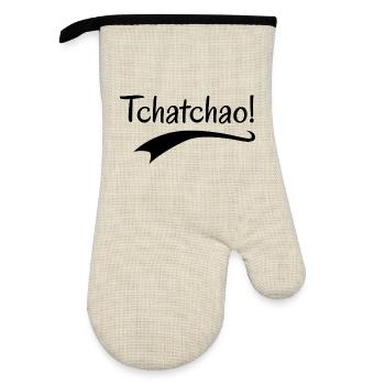 Tchatchao  - Gant de cuisine avec revêtement en caoutchouc - lin/noir  - Devant