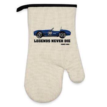 Legends Never Die – Classic Racer 1962 - Ofenhandschuh mit Gummibeschichtung - Leinen/Schwarz  - Vorne