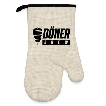 L’équipe Döner - Gant de cuisine avec revêtement en caoutchouc - lin/noir  - Devant