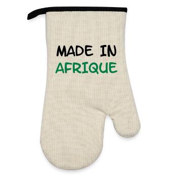 Made in AFRIQUE ! - Gant de cuisine avec revêtement en caoutchouc - lin/noir  - Devant