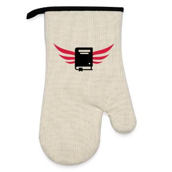 Bookseller Bookstore Buchhändler Libraire Book - Oven glove with rubber coating - linen/black  - Front
