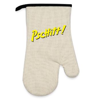 Lemon Spray - Oven glove with rubber coating - linen/black  - Front