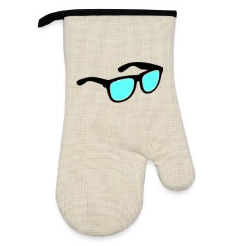 Lunettes Lunettes de soleil - Gant de cuisine avec revêtement en caoutchouc - lin/noir  - Devant
