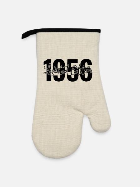 Limited edition 1956 - Ofenhandschuh mit Gummibeschichtung - Leinen/Schwarz