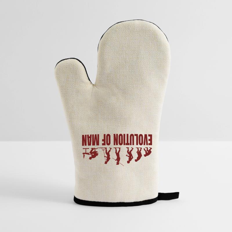Computer PC Evolution Computer Scientist Programmer Oven glove with rubber coating