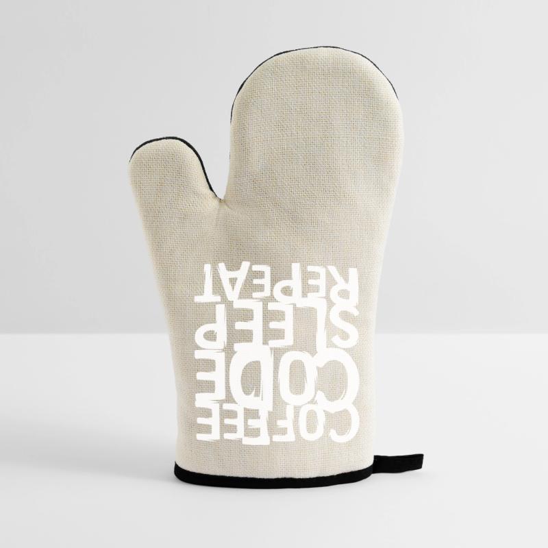 coffee code Programmer - Computer Science Work Logo Oven glove with rubber coating