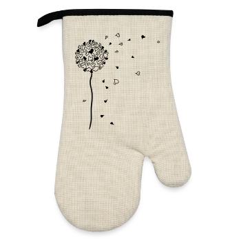 bella AMORElia - The Original by heavenlygoods - Oven glove with rubber coating - linen/black  - Front
