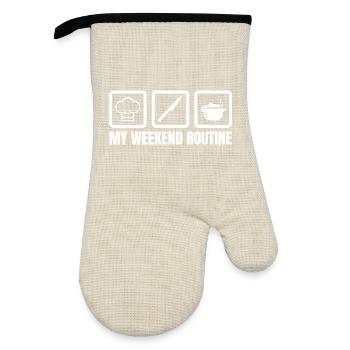 Cook Weekend - Oven glove with rubber coating - linen/black  - Front