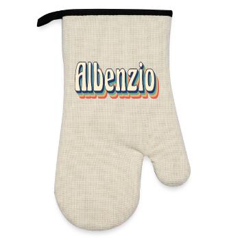 Albenzio t-shirt rétro vintage t-shirt cadeau - Gant de cuisine avec revêtement en caoutchouc - lin/noir  - Devant