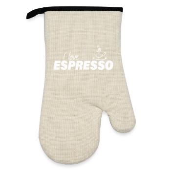 J’ADORE L’ESPRESSO - Gant de cuisine avec revêtement en caoutchouc - lin/noir  - Devant